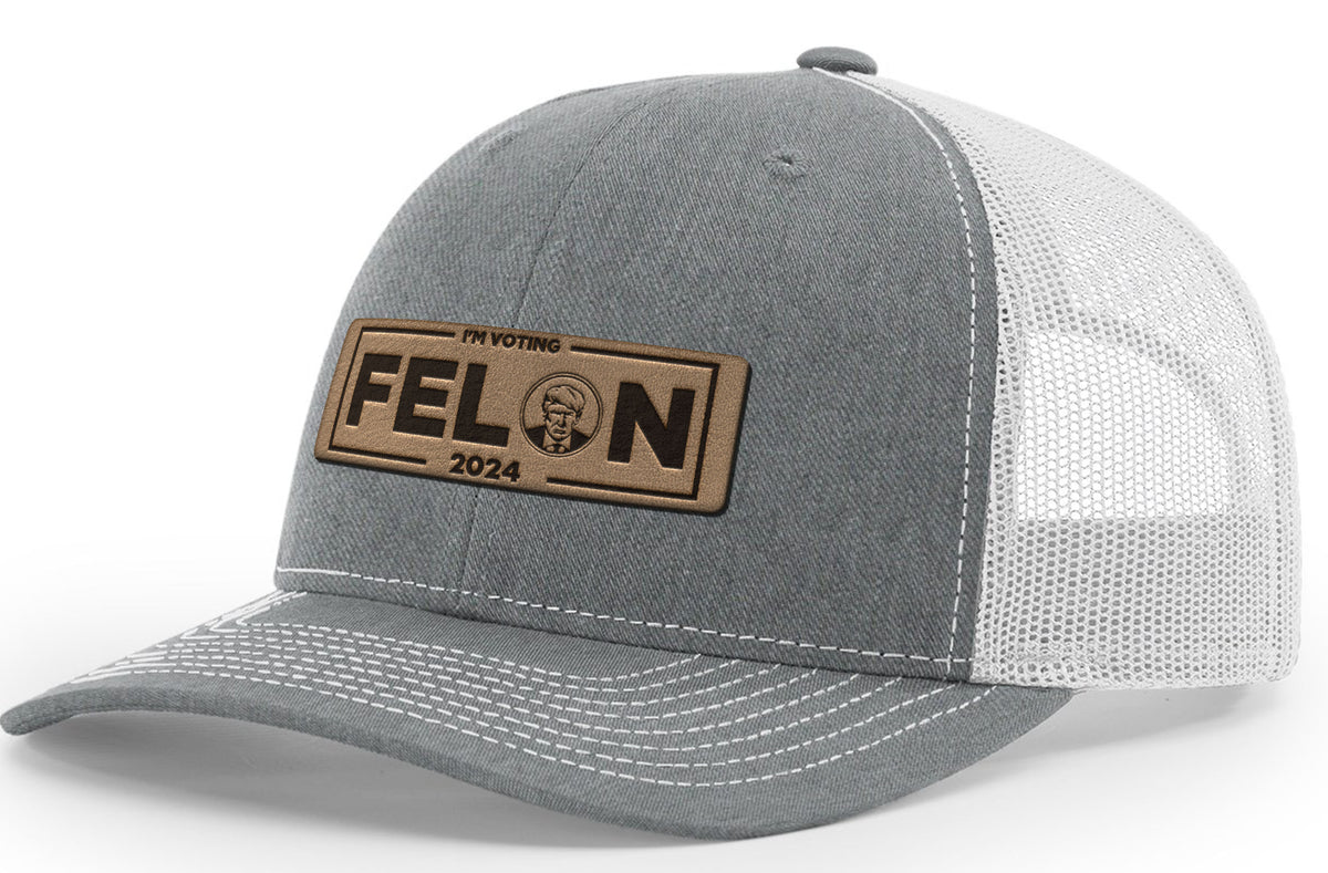 Im Voting Felon Leather Patch Hat