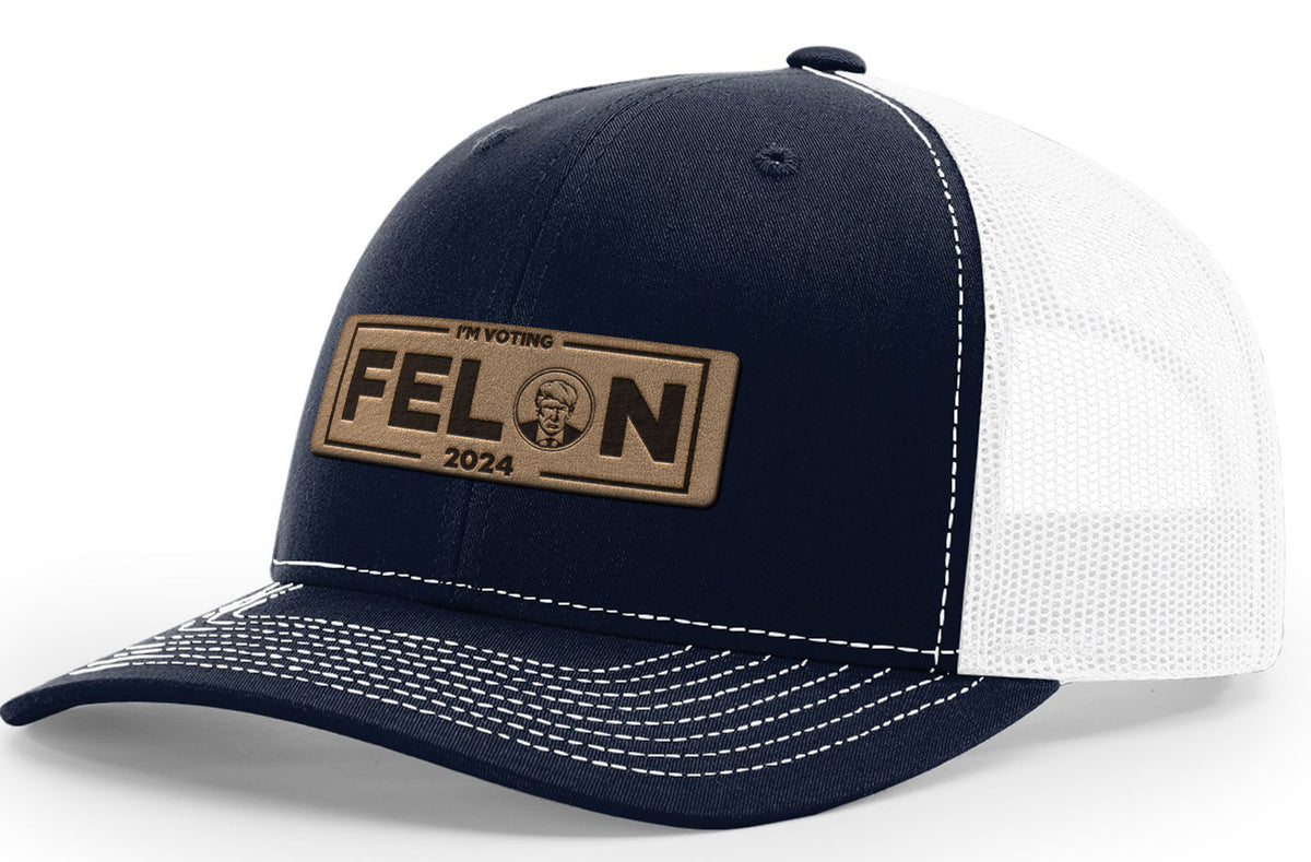 Im Voting Felon Leather Patch Hat