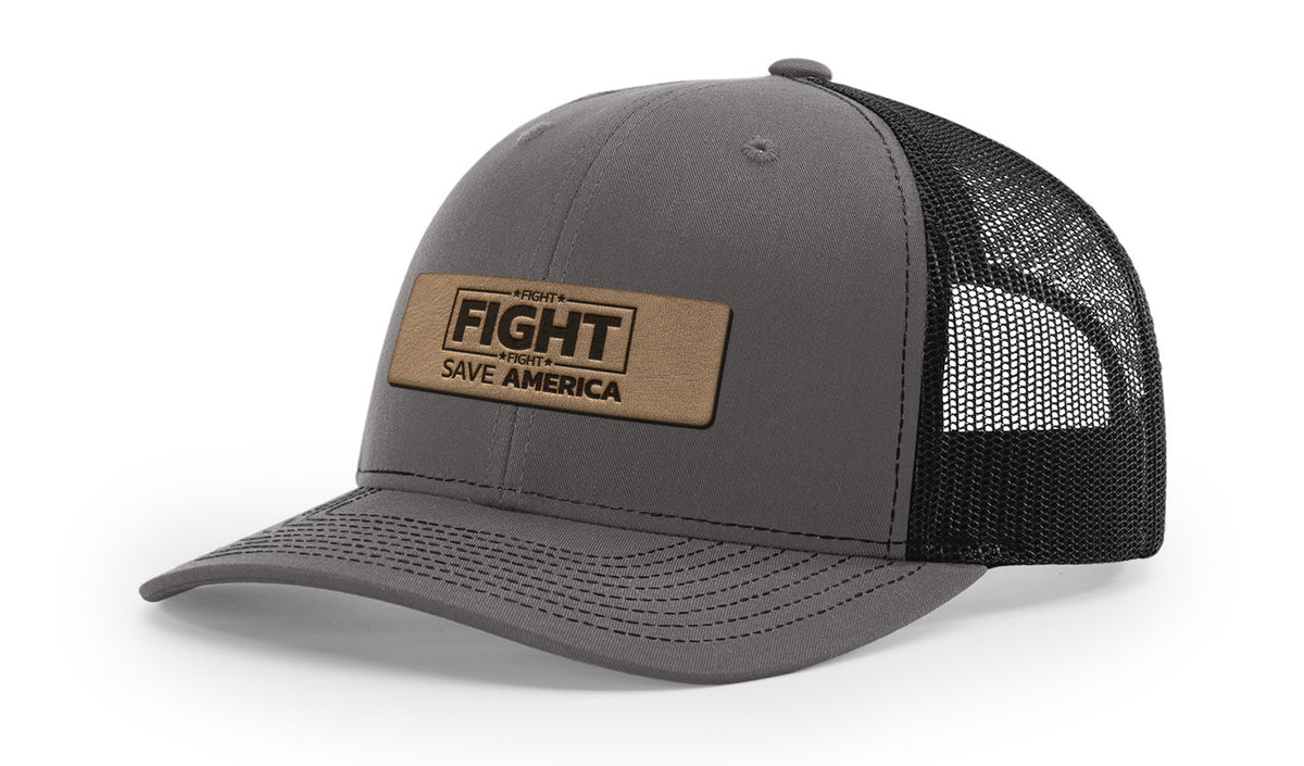 Save America Fight Fight Fight Leather Patch Hat