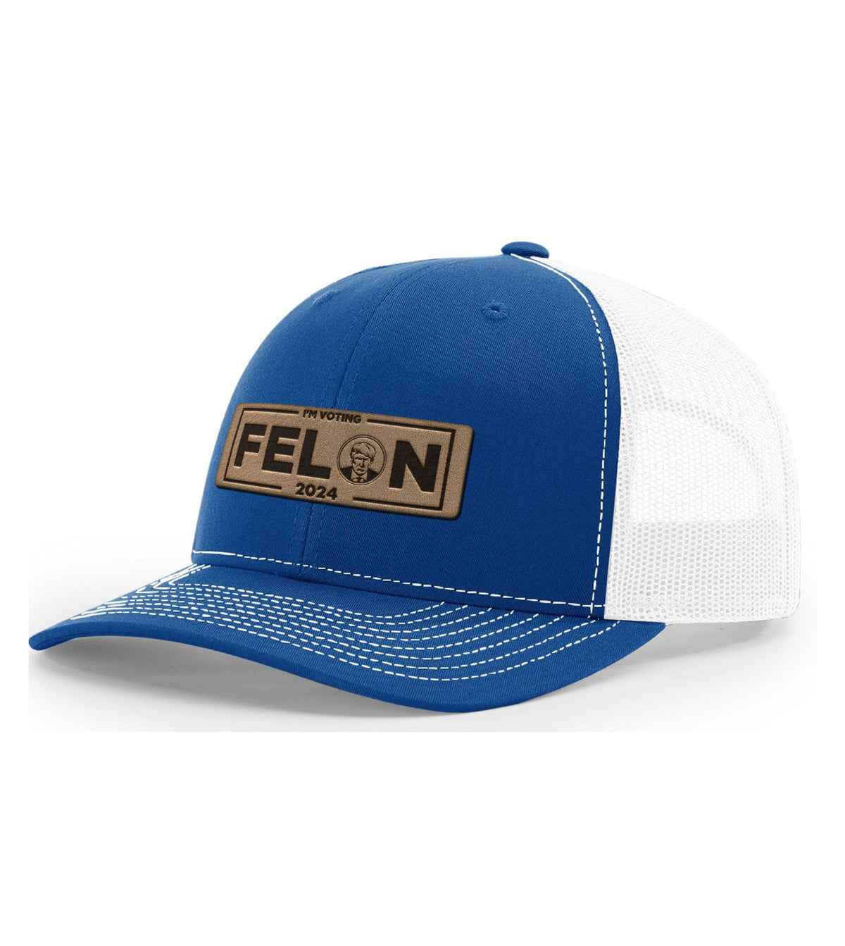 Im Voting Felon Leather Patch Hat