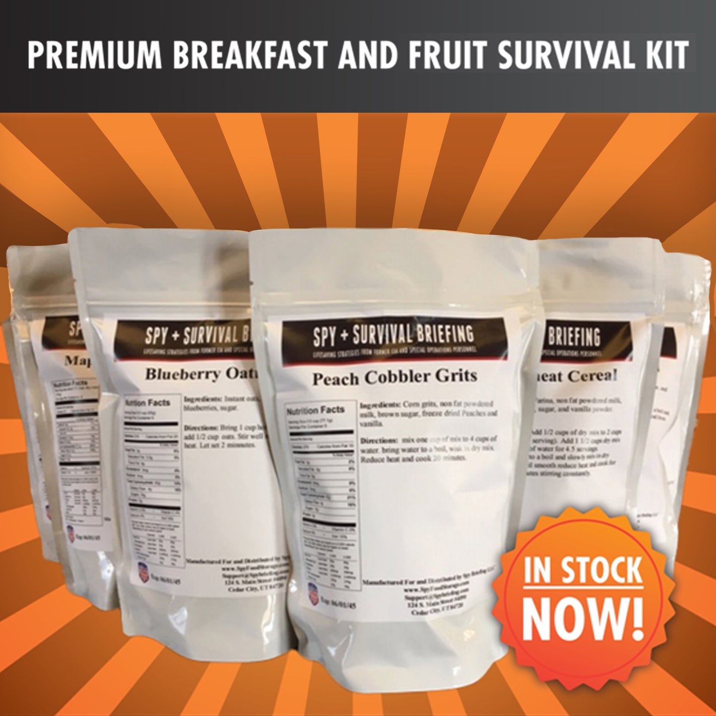 Premium Breakfast And Fruit Survival Kit